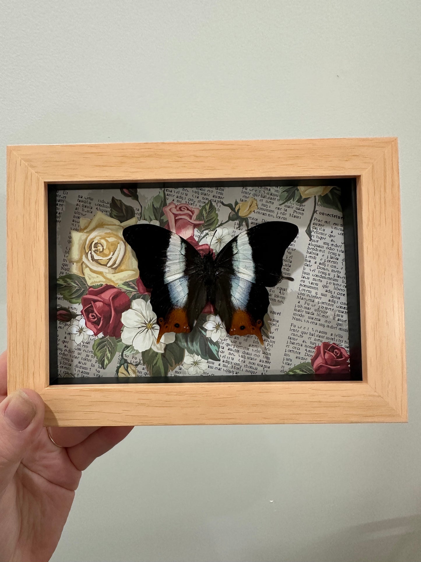 Butterfly with roses